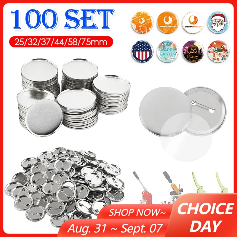 Button Badge Blank - 100Set Blank Badge Pin Button Maker