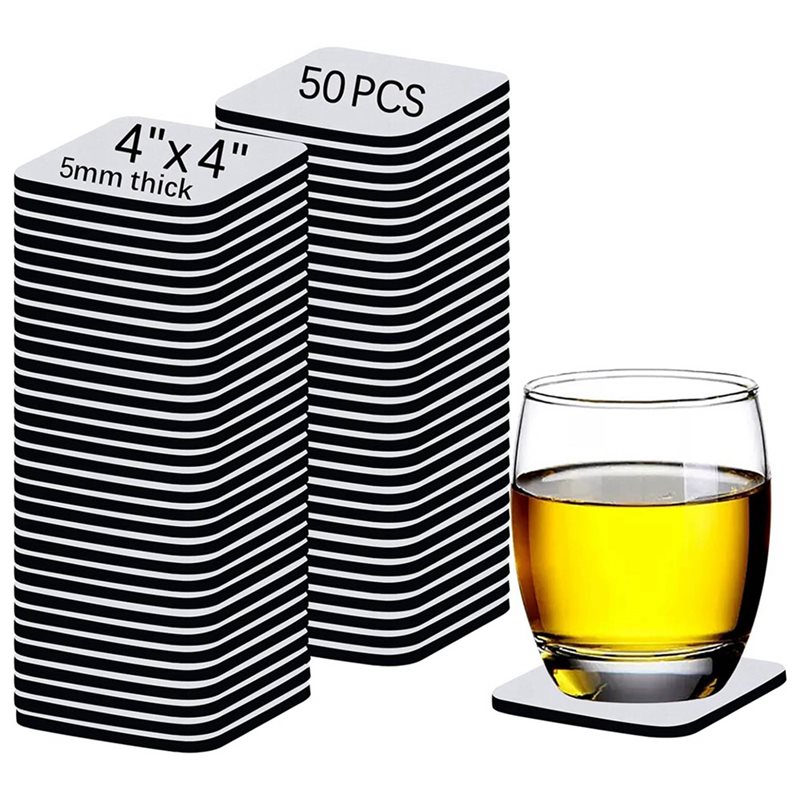 100Pcs Sublimation Blank Cup C - Coaster Sublimation Blank review and price